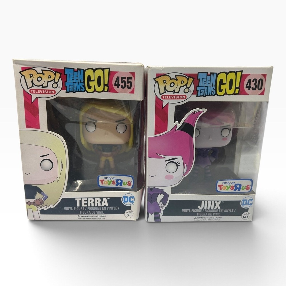 Funko Pop Teen Titans Go Terra 455 Jinx 430 Toys R Us Exclusive Lot DC Figure